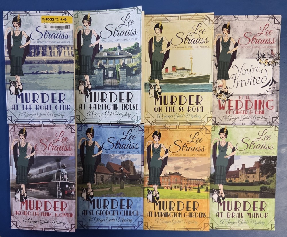 Lee Strauss 7 Ginger Gold Mysteries 1-3, 6-9, + You’re Invited To the Wedding