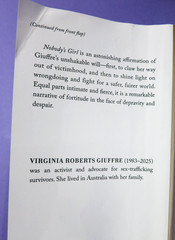 Nobody’s Girl by Virginia Roberts Giuffre 1st Edition 2025 Hardcover DJ