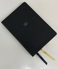 KJV, Paragraph Bible, Large Print 10-Pt, Black Leather-Soft, King James Version