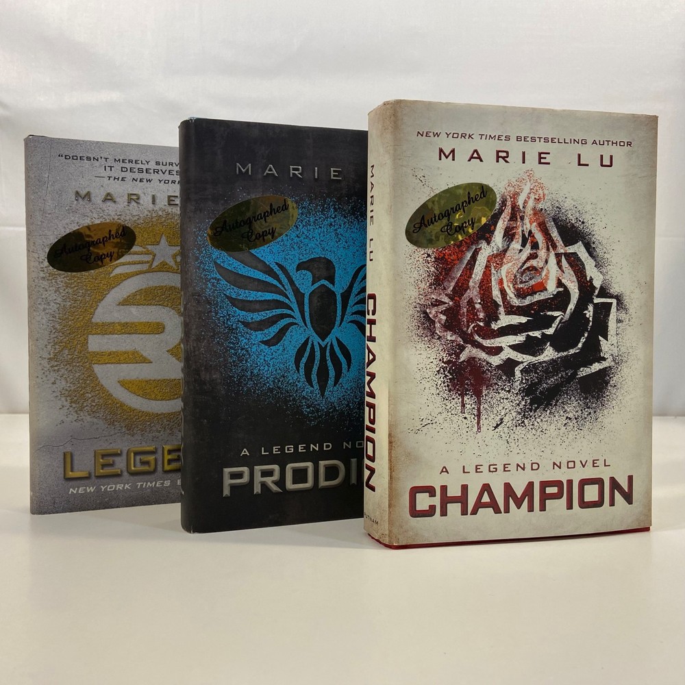 ALL SIGNED Legend Series Books 1-3 Marie Lu HCDJ 3 Young Adult Fiction Novel Set