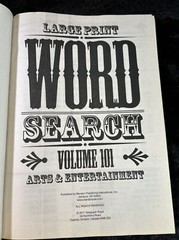Bendon – Large Print Word Search Volume 101 Arts & Entertainment 77 Pages