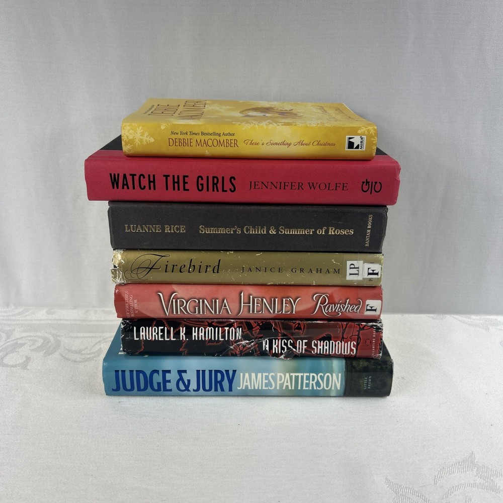 7 Hard Cover Books Lot Numerous Titles And Authors