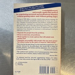 Getting to Yes Roger Fisher William Ury Bruce Patton 2nd Ed PB Negotiation