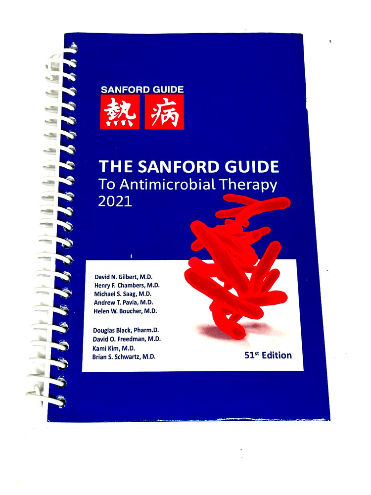 The Sanford Guide to Antimicrobial Therapy 2021 NEW 51st Edition Spiral Bound