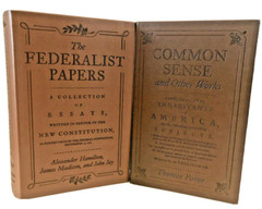 ❤️COMMON SENSE and THE FEDERALIST PAPERS Set of 2 Faux Leather Books BRAND NEW
