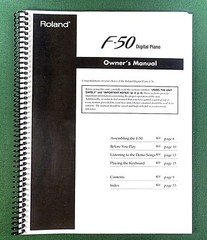 Roland F-50 Owner’s Instruction Manual: 36 Pages & Protective Covers!