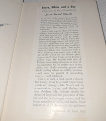 Jesse David Roberts Bears Bibles a Boy Memories of Adirondacks HC 1st ex-library