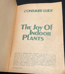 Consumer Guide Joy Indoor Plants Choosing Growing Caring 1975 Everything Need