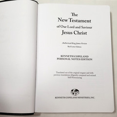Kenneth Copeland Personal Notes New Testament KJV Study Bible Center Column