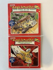 Lot of 9 Vintage Magic School Bus Books…5 Paperback…3 Hardcover…Extras…Stickers