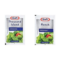Thousand Island & Ranch Salad Dressing Single Serve Packets, 1.5 oz, 60 Count