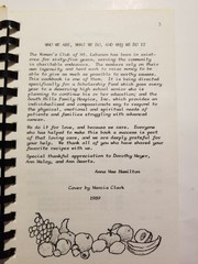 Vintage Cookbook Tasteful trasures Mount Lebanon Pa Women’s Club 198 Pages