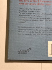 Let’s Keep Christmas By Peter Marshall – Vintage 1981 HC