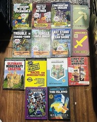 Lot of 14 Minecraft Books Video Game Guides Chapter Novels Diary 8 Bit Warrior