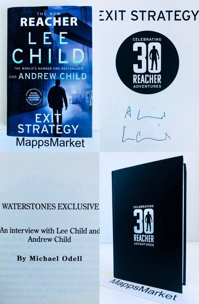 SIGNED Exit Strategy by Lee Child and Andrew Child WATERSTONES EXCLUSIVE UK 1/1