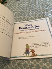 When Dinosaurs Die : A Guide to Understanding Death by Laurie Krasny Brown…
