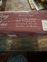 NKJV Thomas Kinkade „Lighting the Way Home” Family HOLY BIBLE Red Letter Edition