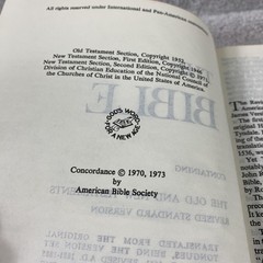 Vintage The Bible Revised Standard Version 1973 ABS Concordance Hardcover Maps