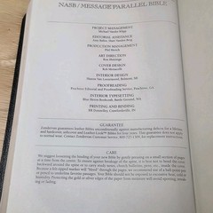 NASB / The Message Parallel Bible by Zondervan Staff 2004, Black Bonded Leather