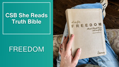 FREEDOM CSB She Reads Truth Bible – Christ Has Set Us Free – Custom Engrave Name