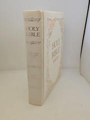 Vintage Holy Bible King James Version Family Edition 1982 White & Gold 11.5”