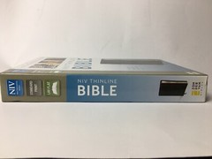 NIV Thinline Bible Charcoal/Maroon Christs Word Red 8.5x5x1 Silver Pg Edges Gift