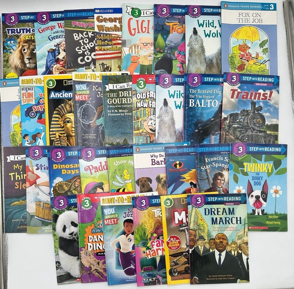 Lot of 10 Level 3 RL Ready to I Can Read Step into Reading Learn Books RANDOM