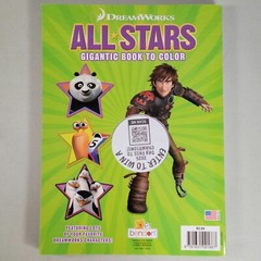 DreamWorks All Stars Gigantic Coloring Book w/ Stickers Turbo Kung Fu Panda
