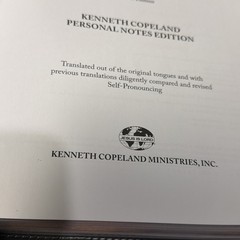 The New Testament KJV BIBLE Kenneth Copeland Personal Notes Edition Faux Leather