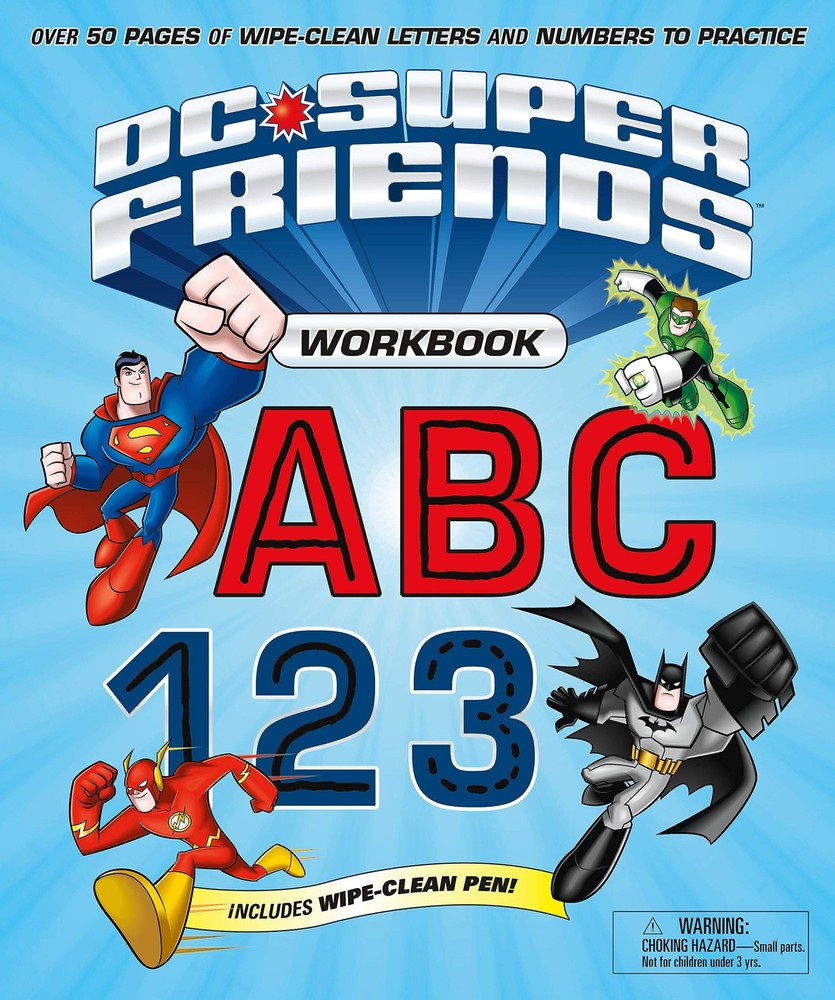 DC Super Friends Workbook ABC 123: Over 50 pages of wipe-clean letters and n…