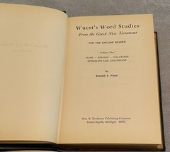 Word Studies In The Greek New Testament Vol 1 & 2 Kenneth Wuest 1973 HC