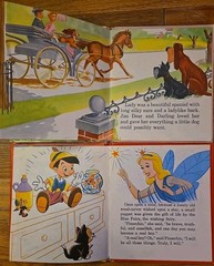 VTG 50s 60s 70s Disney Childrens Book Lot – Rescuers, Lady & the Tramp, Pinocchi