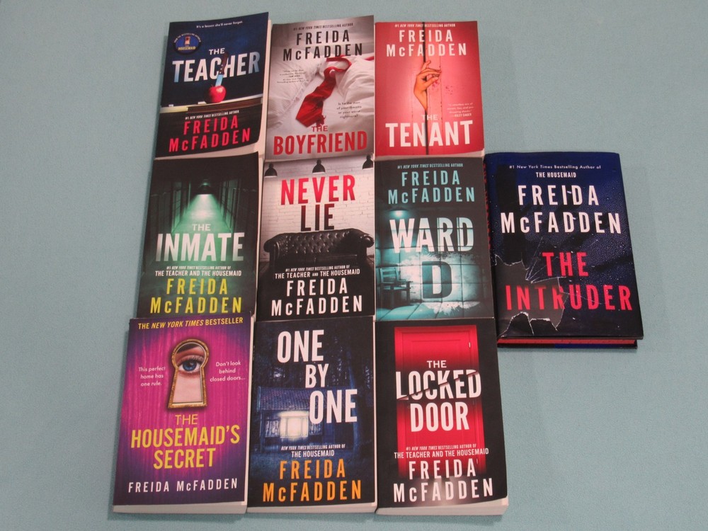 10 Book Lot: FREIDA MCFADDEN (Intruder~Tenant~Boyfriend~Teacher~Inmate~Housemaid