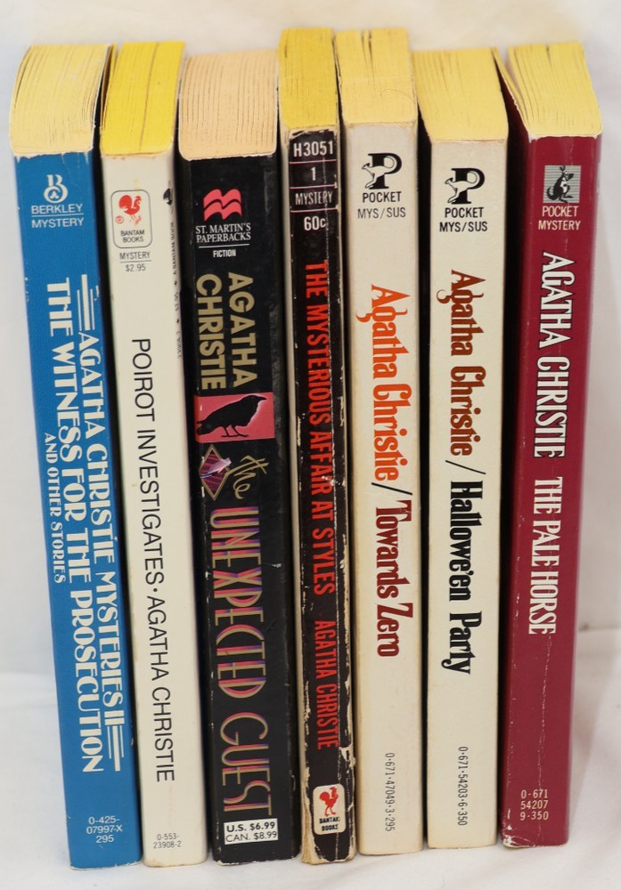 Lot of 7 Agatha Christie Books, Paperback, Mystery, Good, No Duplicates, B514