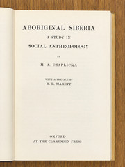 SHAMANISM (1969) CZARPLICKA: Aboriginal Siberia .. Social Anthropology Vg HB/DJ