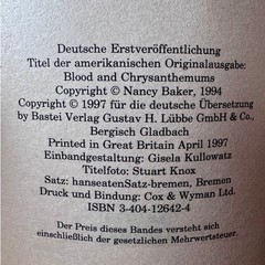 Blut und Chrysanthemen by Nancy Baker – 1997