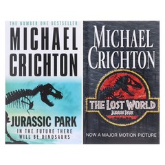 Jurassic Park & The Lost World by Michael Crichton 2 Books – Fiction – Paperback