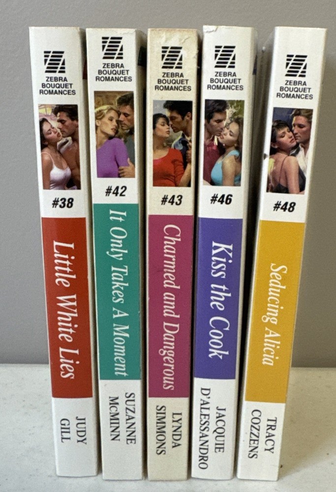 Vintage Zebra Historical Romance Paperback Lot Of 5 Varied Authors 1998