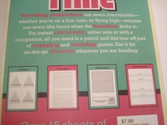 Travel Time Game Pad – 45 Pages, 4 Games – Solo or with a companion