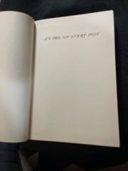 An Owl on Every Post By Sanora Babb RARE 1st Edition HC DJ 1970 Great Condition