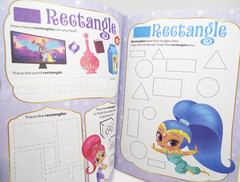 2 Shimmer and Shine books: Shapes & Colors / Hand Lettering Pre-K Workbook NEW*