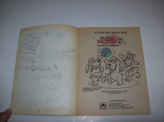 Lot of Vintage 1980s Coloring Books: HUGGA BUNCH, Pound Puppies, Flower Kids