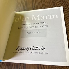 JOHN MARIN: WATERCOLORS OF THE 1920S, DRAWINGS FROM 1917 By John I. H. Baur