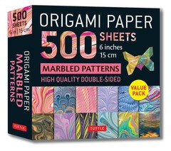 Origami Paper 500 sheets Marbled Patterns 6″ (15 cm): Tuttle Paper:…