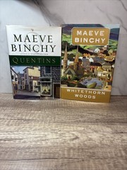 LOT of 2 Maeve Binchy Hardcover Books-Quentins & Whitethorn Woods
