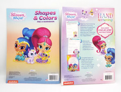2 Shimmer and Shine books: Shapes & Colors / Hand Lettering Pre-K Workbook NEW*