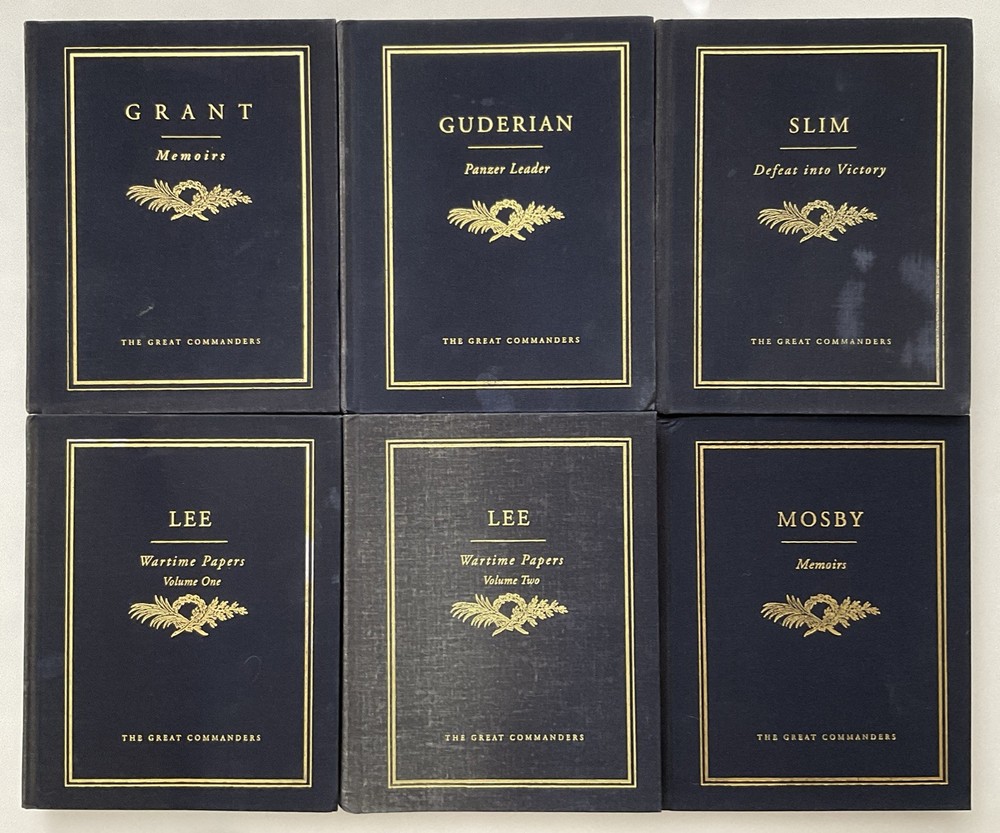 LOT of 6 The Great Commanders 1st HC Grant + Lee +Slim + Mosby + Guderian GOOD