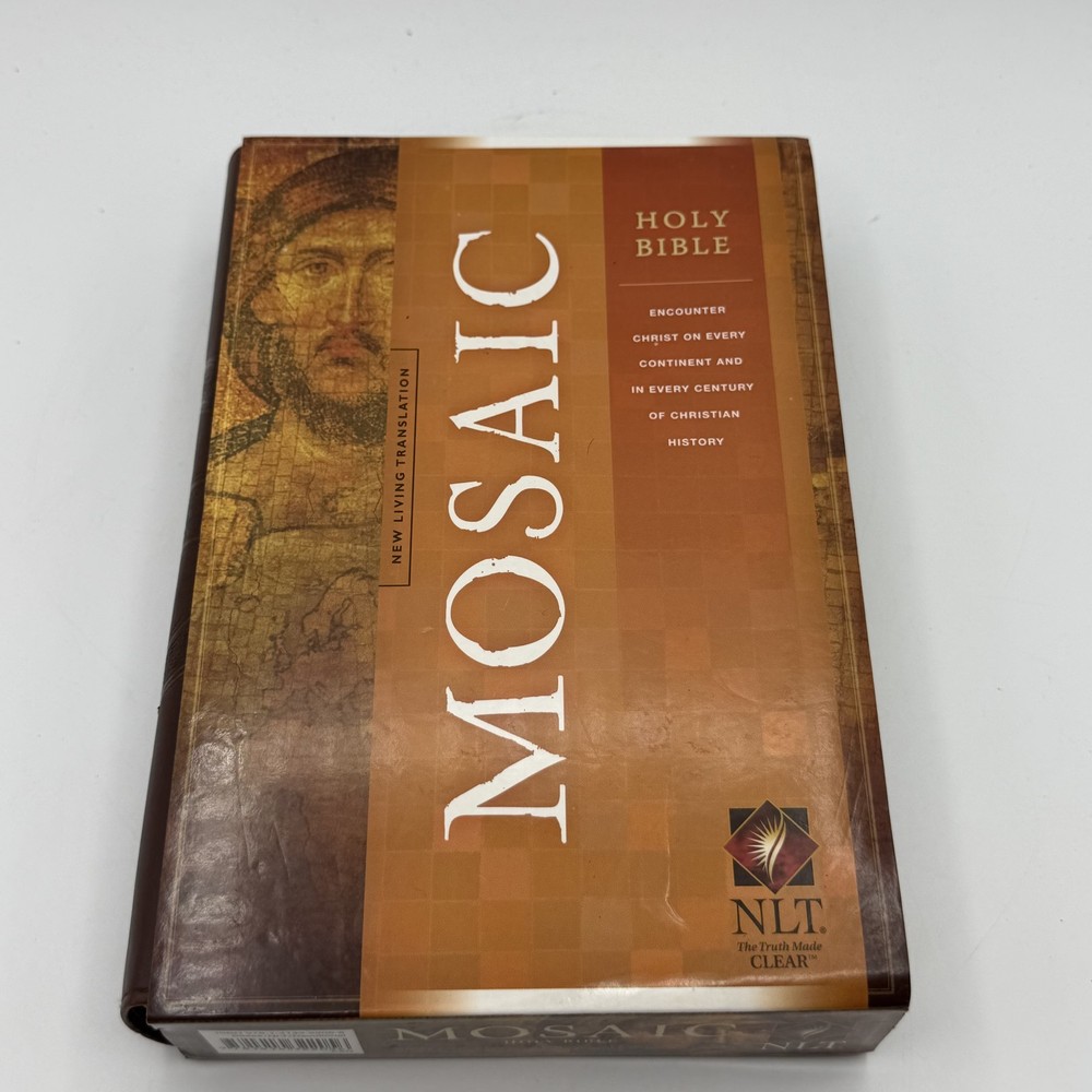 Holy Bible Mosaic New Living Translation NLT Devotional Brown Leatherette
