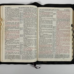 Holy Bible National Bible Press Pronouncing Red Letter KJV 1940’s Thumb Tabs