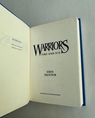Fire and Ice by Erin Hunter (2003) Warriors Book #2 HC/DJ 1st/14th